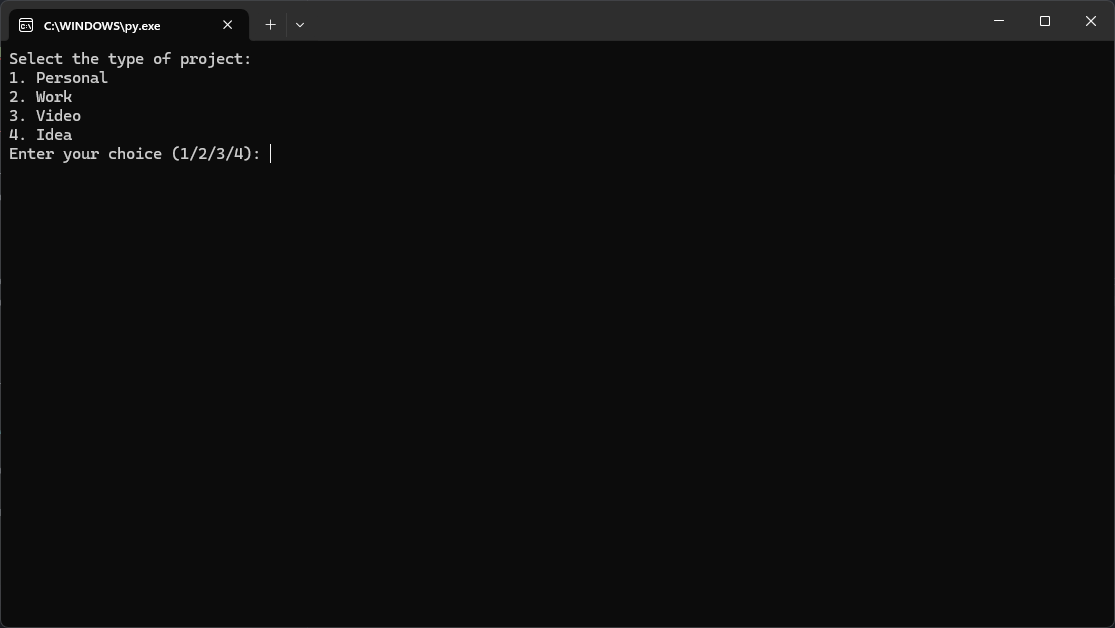 Auto Folder launched on terminal